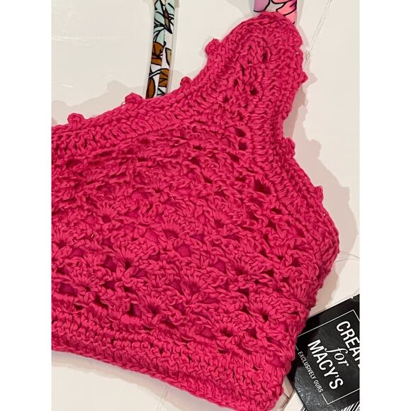 NWT  California Waves Juniors Crochet Bralette Swim Top Large - Picture 5 of 8